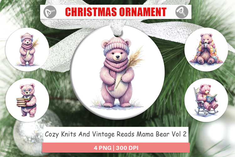 Knits & Reads Mama Bear Ornament