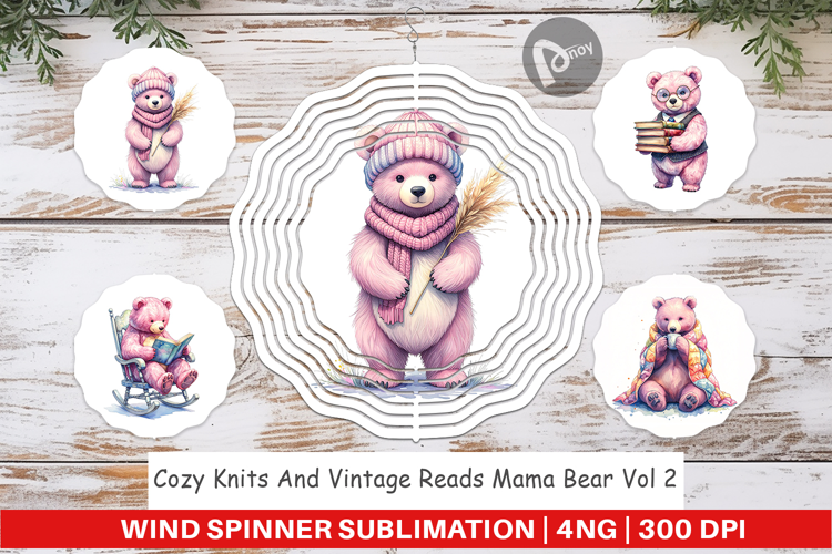 Knits & Reads Mama Bear Wind Spinner