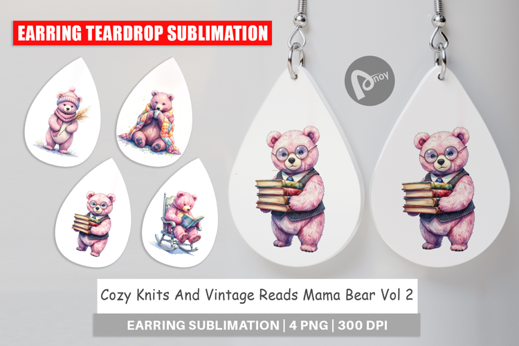 Knits & Reads Mama Bear Earring