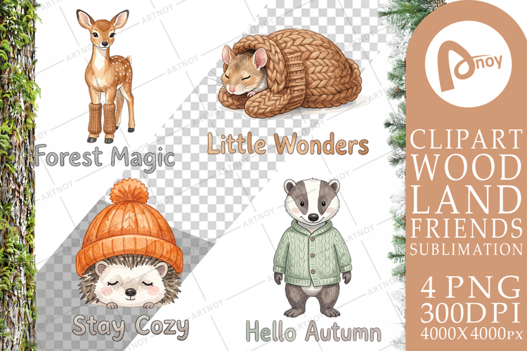 Knitwear Woodland Friends Sublimation
