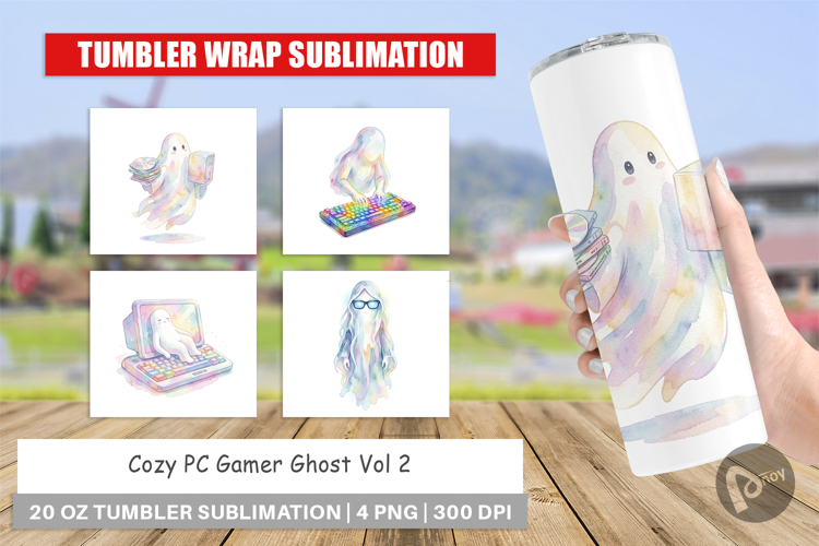 Cozy PC Gamer Ghost Tumbler