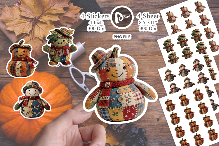 Pumpkin Patchwork Dolls Sticker
