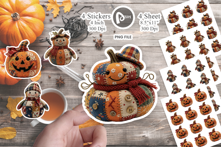 Pumpkin Patchwork Dolls Sticker