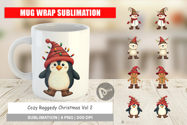 Cozy Raggedy Christmas Mug Wrap