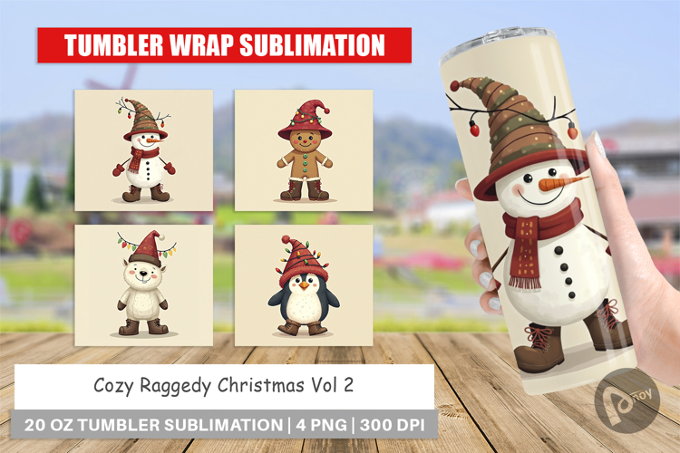 Cozy Raggedy Christmas Tumbler