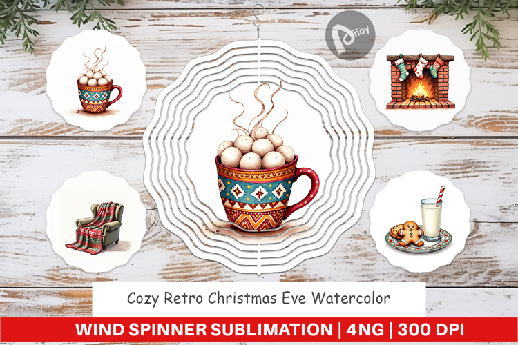 Retro Christmas Eve Wind Spinner