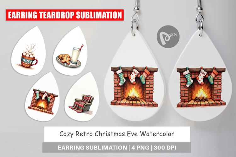 Retro Christmas Eve Earring