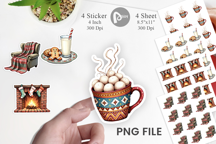 Retro Christmas Eve Sticker