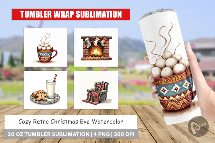 Retro Christmas Eve Tumbler