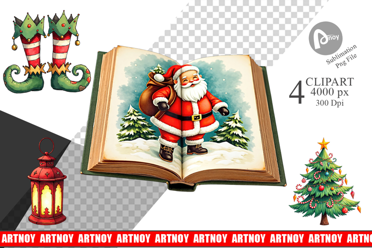 Retro Christmas Eve Clipart