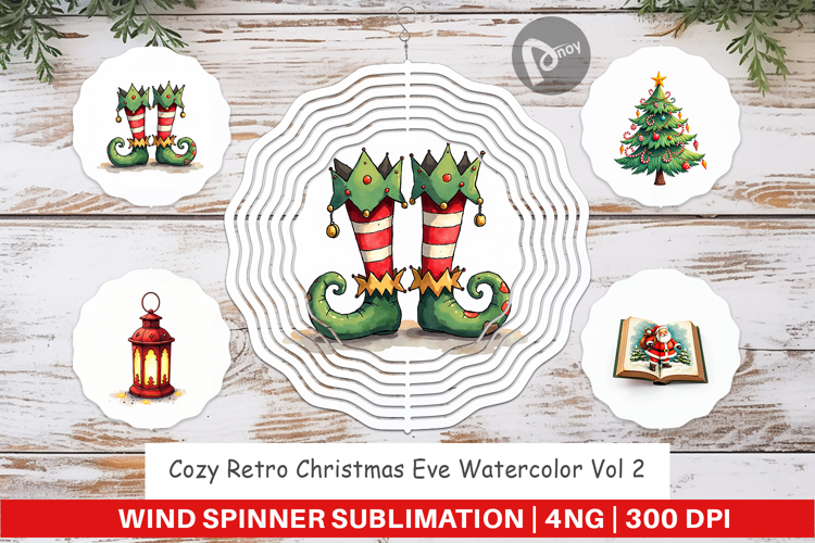 Retro Christmas Eve Wind Spinner