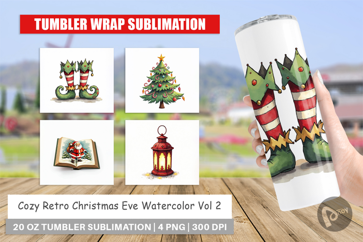 Retro Christmas Eve Tumbler