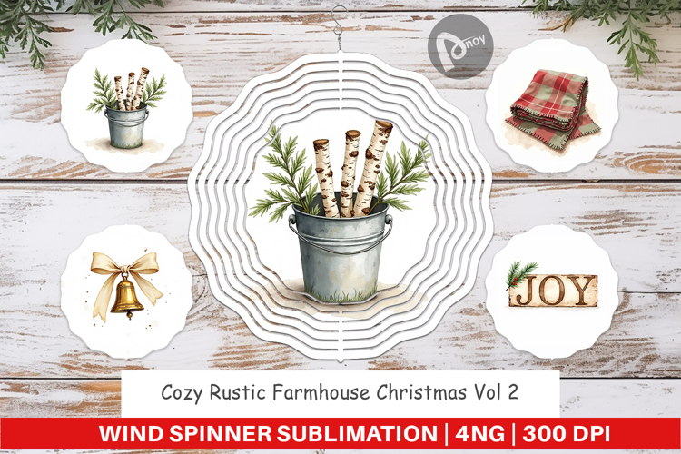 Rustic Farmhouse Christmas Wind Spinner
