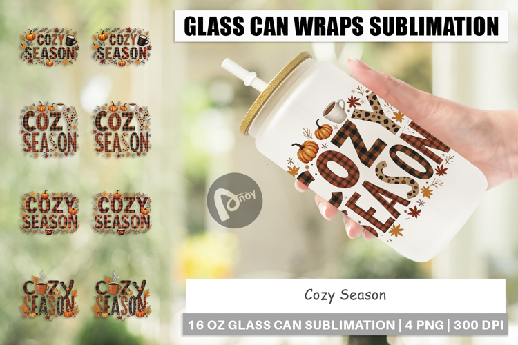 Cozy Season Glass Can