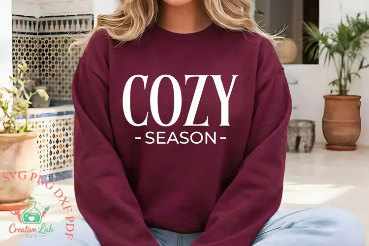 Cozy Season SVG, PNG, Fall Shirt Svg, Winter Sweater SVG