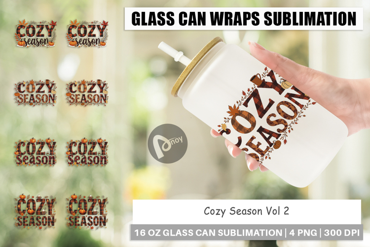 Cozy Season Glass Can