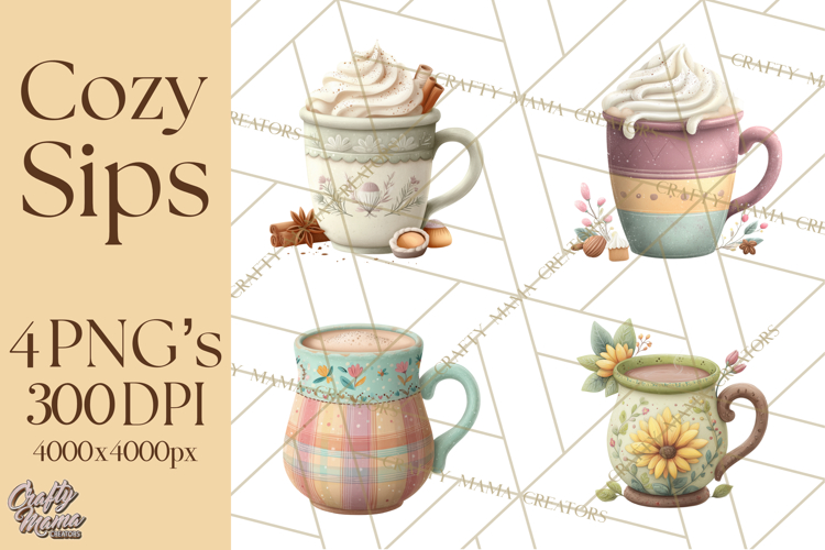 Pumpkin Spice Drinks Clipart PNG Autumn Coffee