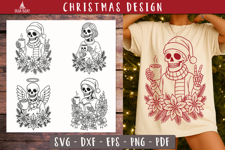 Black And White Santa Clipart Image 14