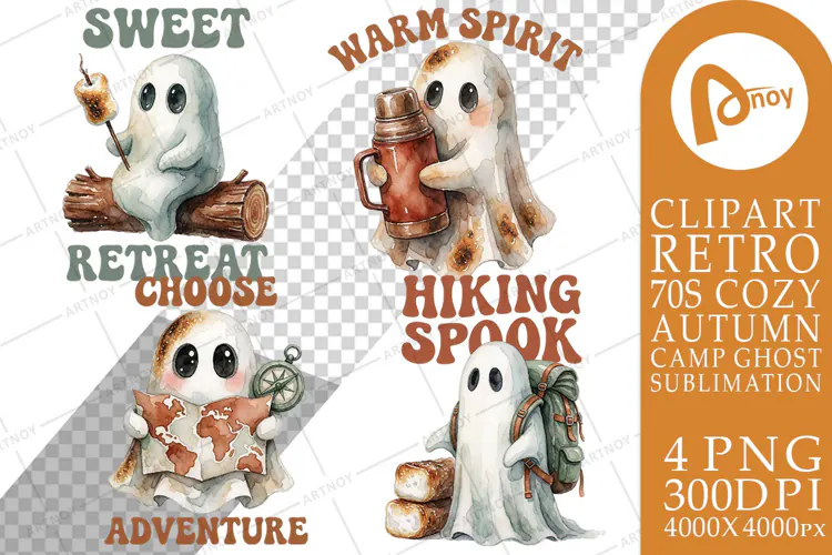 Smores Autumn Camp Ghosts Sublimation