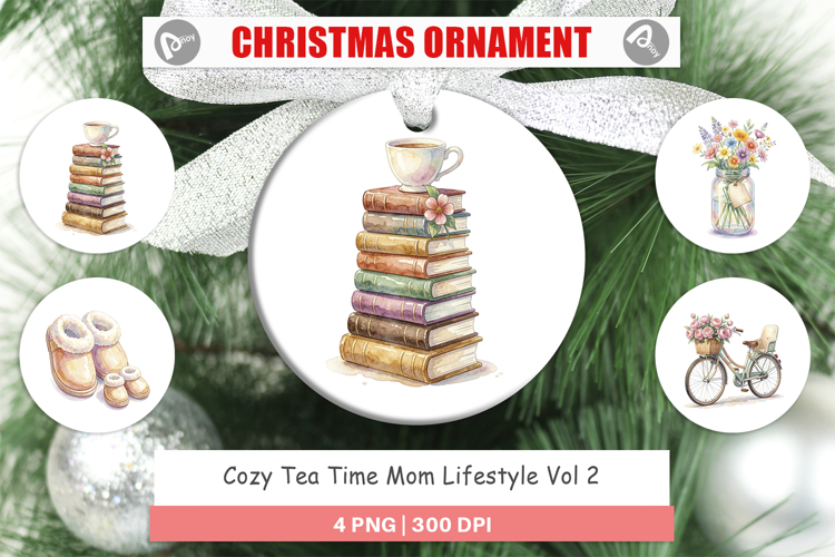 Cozy Tea Time Mom Lifestyle Ornament