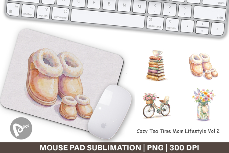 Cozy Tea Time Mom Lifestyle Mouse Pad