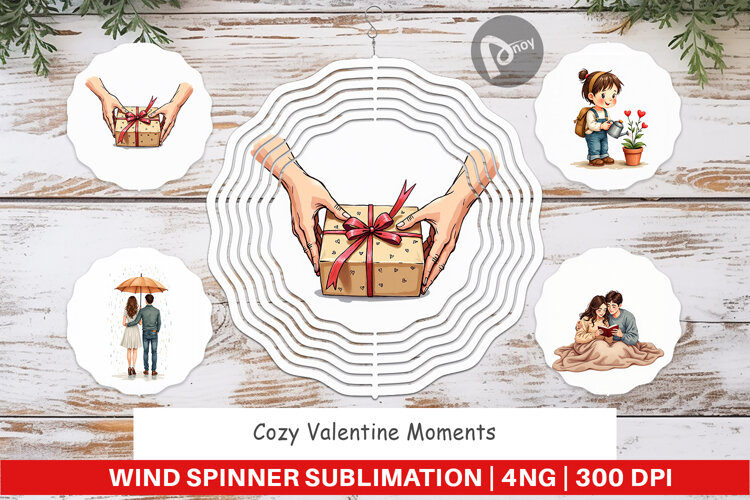 Cozy Valentine Moments Wind Spinner example image 1
