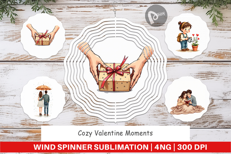 Cozy Valentine Moments Wind Spinner