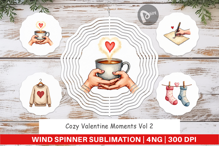 Cozy Valentine Moments Wind Spinner