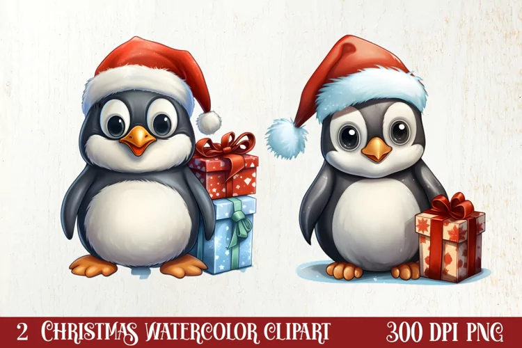 Cozy Winter Animals Clipart, Christmas Clipart
