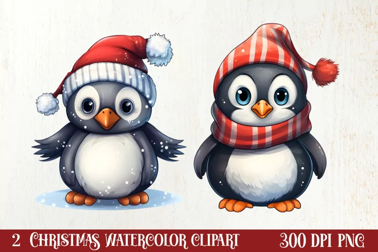 Cozy Winter Animals Clipart, Christmas Clipart