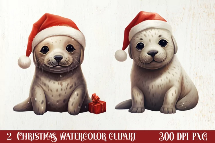 Cozy Winter Animals Clipart, Christmas Clipart