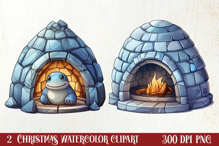Cozy Winter Animals Clipart, Christmas Clipart