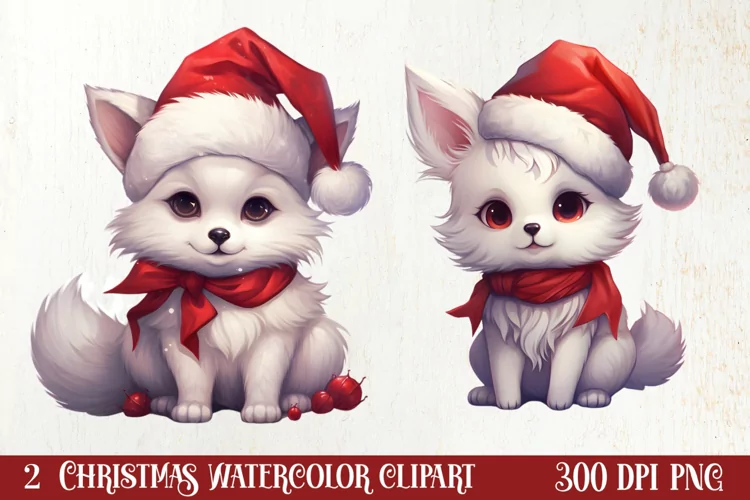 Cozy Winter Animals Clipart, Christmas Clipart