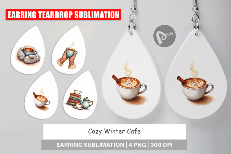 Cozy Winter Cafe Earring