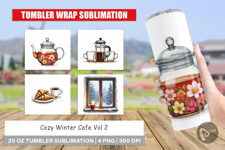 Cozy Winter Cafe Tumbler