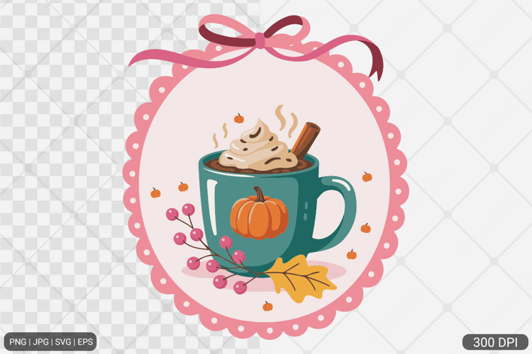 Cozy Winter Fall Coquette Frame Clipart