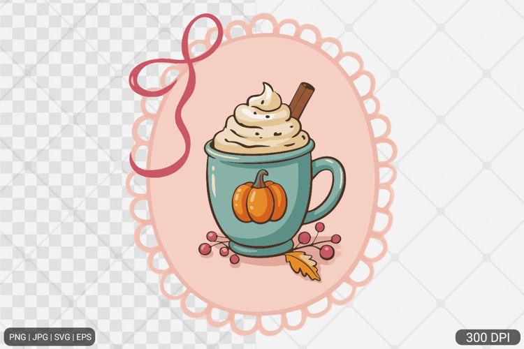 Cozy Winter Fall Coquette Frame Clipart
