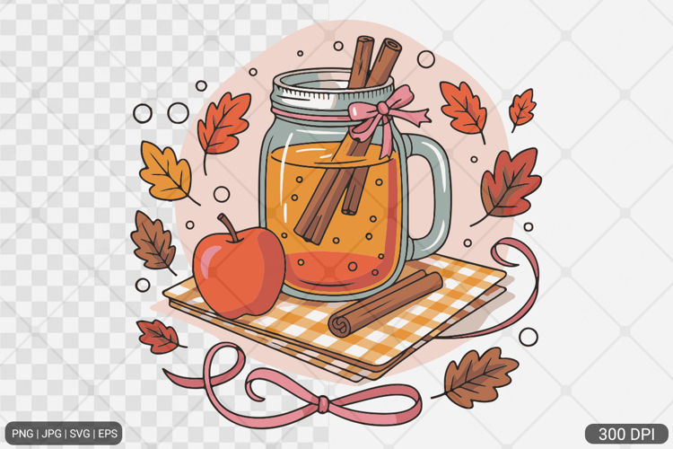 Cozy Winter Fall Coquette Frame Clipart
