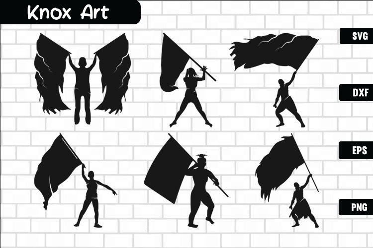 Color Guard Silhouette SVG, Marching Band Sv (2233151) Illustrations Design Bundles