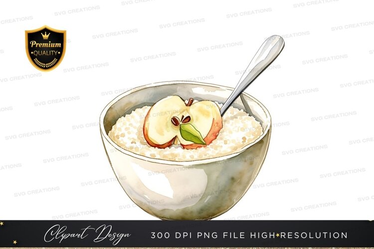 Apple oatmeal breakfast example image 1