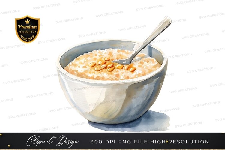 Creamy oatmeal with nuts example image 1