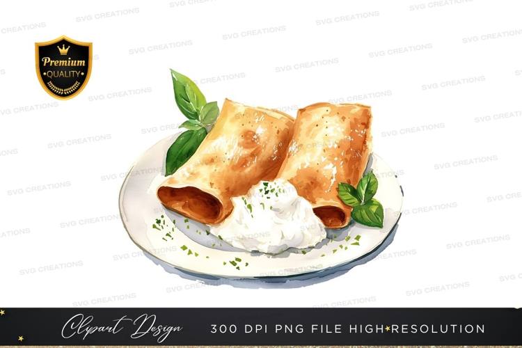 Delicious crepes with whipped cream