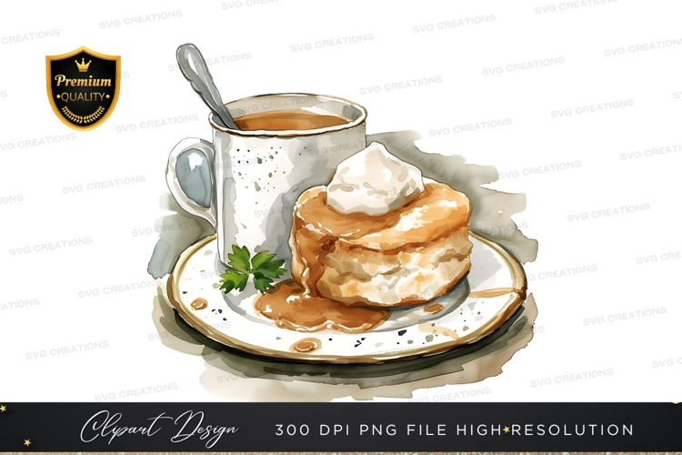 Delicious dessert and coffee