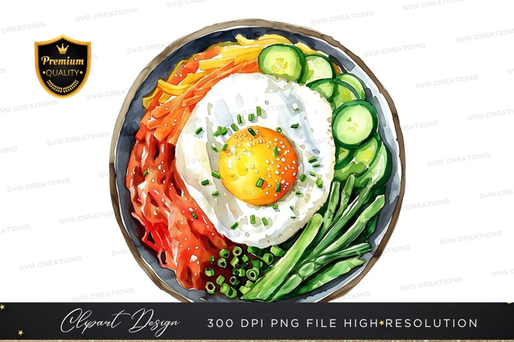 Vibrant bibimbap dish