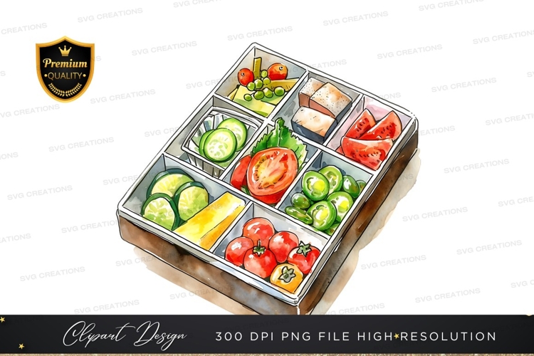 Fresh vegetable bento box