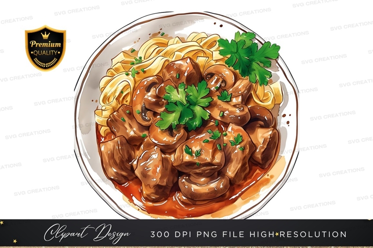 Beef stroganoff with noodles