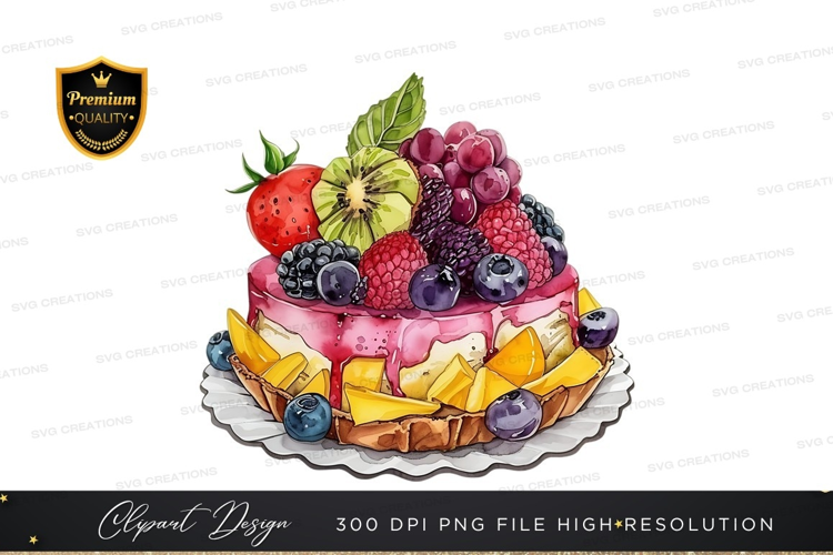 Delicious fruit topped cake