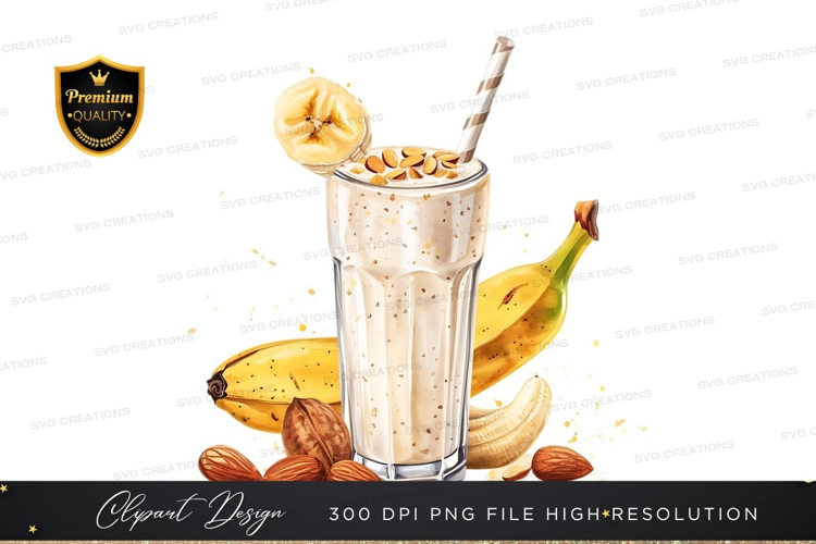 Banana smoothie with almonds