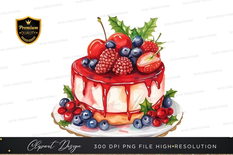 Delicious fruit topped cake