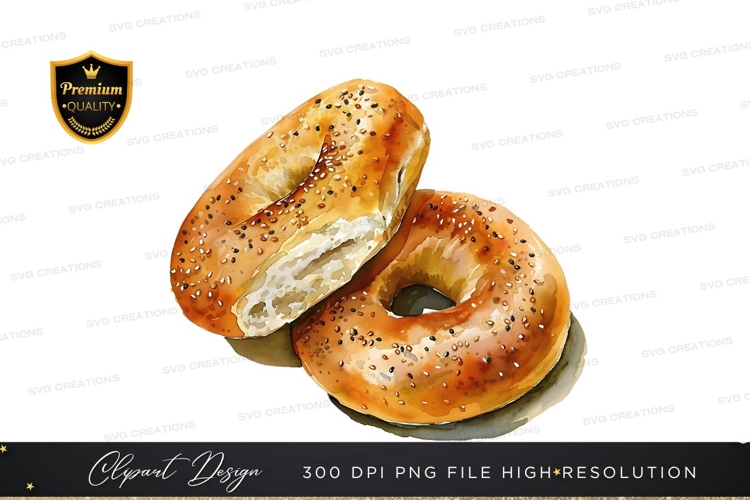 Delicious bagel clipart png